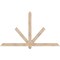 Ekena Millwork Kennewick Smooth Timber Gable Bracket, Douglas Fir, 72"W x 42"H x 3 1/2"D x 3 1/2"F, 14/12 Pitch GBW072X42X0404KEN00SDF - alternate 1